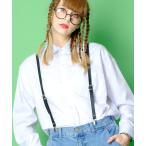 サスペンダー an meets zakka レザーナローサスペンダー メンズ レディース