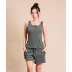 水着 「ムラサキスポーツ限定」RINEN＆COMPANY/リネンアンドカンパニー タンクトップ型ビキニ リブ素材 ショートパンツ付き 3点セット SR