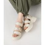 サンダル 軽量厚底ソール ゴールドベルトスポーツサンダル レディース