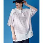 メンズ tシャツ Tシャツ PANEL BORDER BASQUE SHIRT /  パネルボーダーバスクシャツ