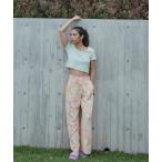 パンツ MIDNIGHT AVENUE HIGH/ロキシー総柄ワイドパンツ レディース