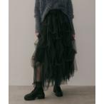 スカート デニムcarrie(ボリュームチュールスカート)