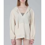 ラッシュガード チェック柄フーデットラッシュガード レディース