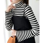 ニット セーター 大人の旬トップス 袖フレアリブニット レディース