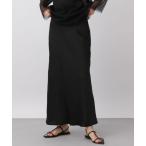 スカート サテンナローマキシスカート