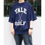 スウェット メンズ SUNNY SPORTS GOLF/サニースポーツゴルフ YALE GOLF 80S SWEAT イエール大学ロゴ半袖スウェット