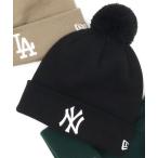 ニット帽 ニットキャップ ニューエラ ニット帽 MLB ポンポン メンズ レディース