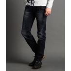 ジーンズ 黒顔料ビットデニムパンツ メンズ