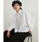 ブラウス シャツ On One's Own 長袖ルーズフィットシャツ綿100％ レディース