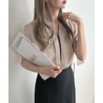 シャツ ブラウス インナーレイヤー風半袖シャツブラウス レディース