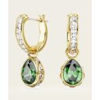 ピアス 「公式」「スワロフスキー」Chroma ドロップピアス， ペアカット， グリーン， ゴールドトーン・プレーティング レディース メンズ