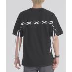 tシャツ REGIEVO レースアップ半袖Tシャツ メンズ