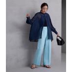 パンツ ボンディングセンターピンタックワイドパンツ レディース