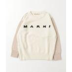 ニット キッズ MARNI（マルニ）Kids ＆ Junior ブランドロゴ長袖ニットセーター