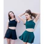  купальный костюм [Lina la mer. /linala mail ] женский плавание одежда покрытие брюки купальный костюм брюки Swim wear pants Flare брюки 