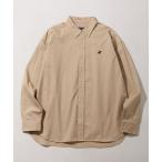 シャツ 「Beverly Hills Polo Club/ビバリーヒルズポロクラブ」ワンポイント刺繍 ボタンダウン長袖シャツ/カーボンピーチツイル デ
