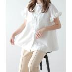 ブラウス シャツ フリルスリーブブラウス レディース