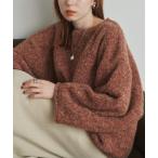 ニット セーター オーバーMIXブークレニット レディース