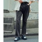 パンツ デニム ジーンズ センターフリンジ/デニムフレアパンツ