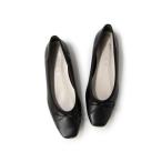 バレエシューズ パンプス 「全天候対応」スクエアトゥーバレエシューズ