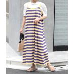 ワンピース 「FRUIT OF THE LOOM」マルチボーダーキャミワンピース