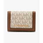 ショッピングシグネチャー 財布 JET SET TRAVEL トライフォールド ジップウォレット エクストラスモール - MKシグネチャー レディース