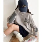 ニット セーター 「Javaジャバコラボ」Wジャガードエルボーパッチプルオーバー レディース