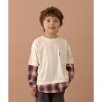tシャツ 「型崩れしないやわらかコットン」シャツドッキングTシャツ キッズ 子供服 男の子