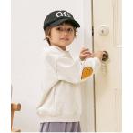 スウェット 「表コットン毛玉バイバイ」ひじサガラ刺しゅうスウェット キッズ