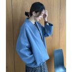 ジャケット ノーカラージャケット ＷＯＯＬＹ　ノーカラーショートジャケット レディース