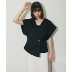 ベスト ジレ ショート丈ノーカラー半袖ジャケット レディース