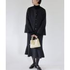 ジャケット ノーカラージャケット quaranciel: ノーカラー ジャケット ＆ フレア ミディ スカート セットアップ レディース