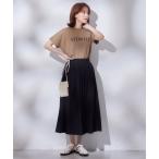 スカート 「ウエストゴム」タフタフレアスカート