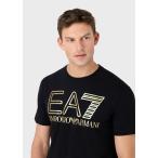 tシャツ 「エンポリオ アルマーニ EA7」Logo Series 半袖Tシャツ コットン製 オーバーサイズロゴ メンズ