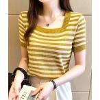 ニット セーター ボーダーサマーニット レディース