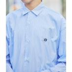 シャツ 「MAISON CLUB」Broad L/S Oversized Regular Collar Shirt / Plain Stripe Pl