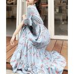ドレス 花柄 ロングドレス
