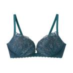 ブラジャー AMPHI「ノンワイヤー寄せる」草花×エンブロイダリーレース ブラジャー B-Ccup
