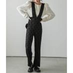 サロペット オーバーオール ドットハイウエストサロペット レディース