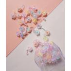ヘアゴム 「 kids 」 クリアビーズ付き プチゴム / プチヘアゴム ( 花 / 星 )