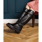 ブーツ 「Made in Japan」「撥水」２WAYベルトトラックソールロングブーツ/631412 レディース