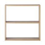 家具 スタッキングシェルフ・ワイド・２段・オーク材　幅８１．５×奥行２８．５×高さ８１．５