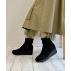 ブーツ 厚底 ストレッチショートブーツ レディース