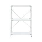 ショッピング家具 家具 スチールユニットシェルフ・スチール棚セット・小・ライトグレー　幅５８×奥行４１×高さ８３ｃｍ