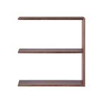 家具 スタッキングシェルフ・ワイド・追加２段・ウォールナット材　幅７９．５×奥行２８．５×高さ８１．５