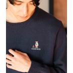 ショッピングセーター セーター ニット 「ユニセックス」ベアー 刺繍 クルーネック ニット メンズ レディース