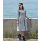 ワンピース ピーチスキンバンドカラーワンピース