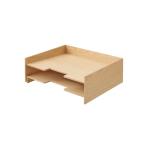 ショッピング木製 収納 木製書類整理トレー　Ａ４・２段　約幅３２×奥行２４×高さ１０．５ｃｍ