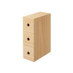 ショッピング小物 収納 木製小物収納３段　約幅８．４×奥行１７×高さ２５．２ｃｍ