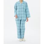 ルームウェア パジャマ COMME CI COMME CA/コムシコムサ　パジャマ　長袖長パンツ　綿100% リップル レディース